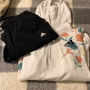 Adidas AeroReady pants/capris with adidas hoodie. Please make offer.